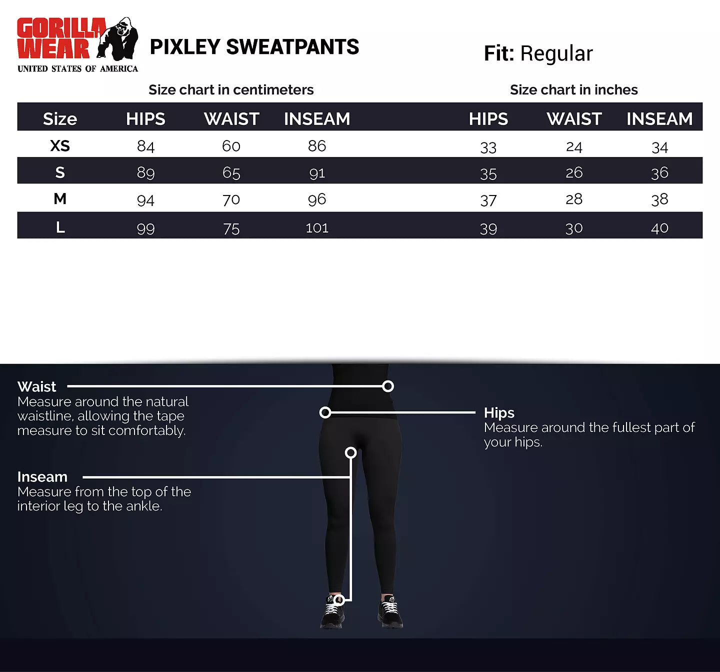 Gorilla Wear Pixley Sweatpants, Black