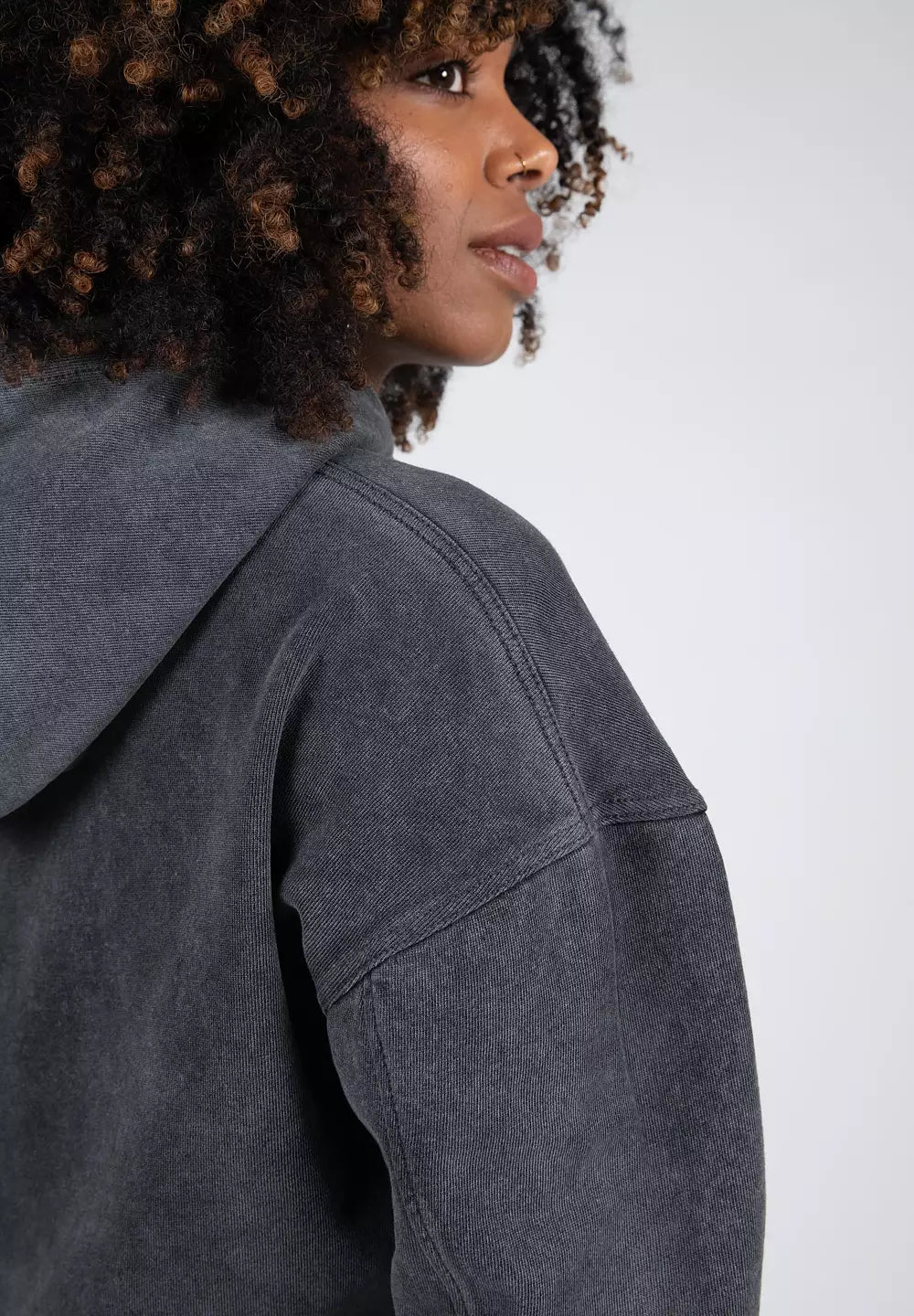 Gorilla Wear Crowley Oversized Women's Hoodie, Washed Grey