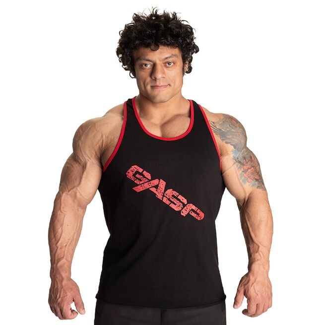 GASP Vintage T-Back, Black/Red