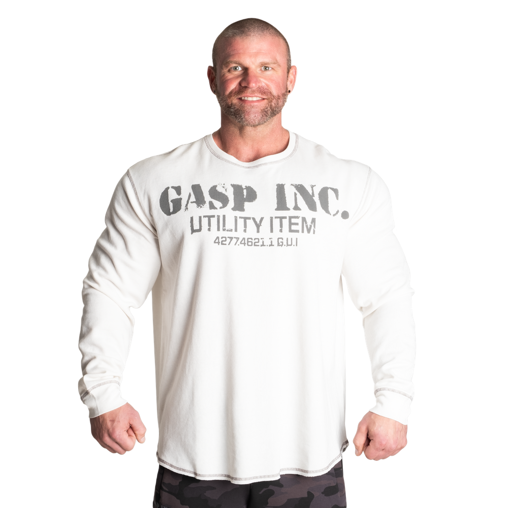 GASP Thermal Gym Sweater, Off White