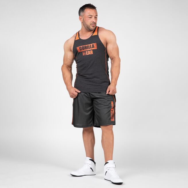 Gorilla Wear Wallace Tank Top, Grey/Orange