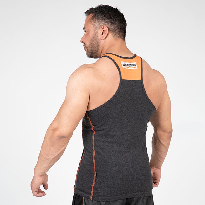 Gorilla Wear Wallace Tank Top, Grey/Orange