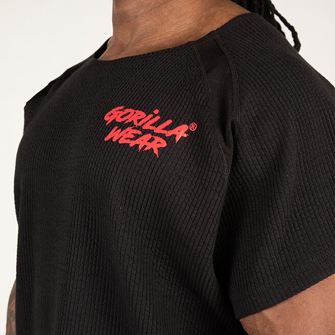 Gorilla Wear Augustine Old School Work Out Top, Black/Red
