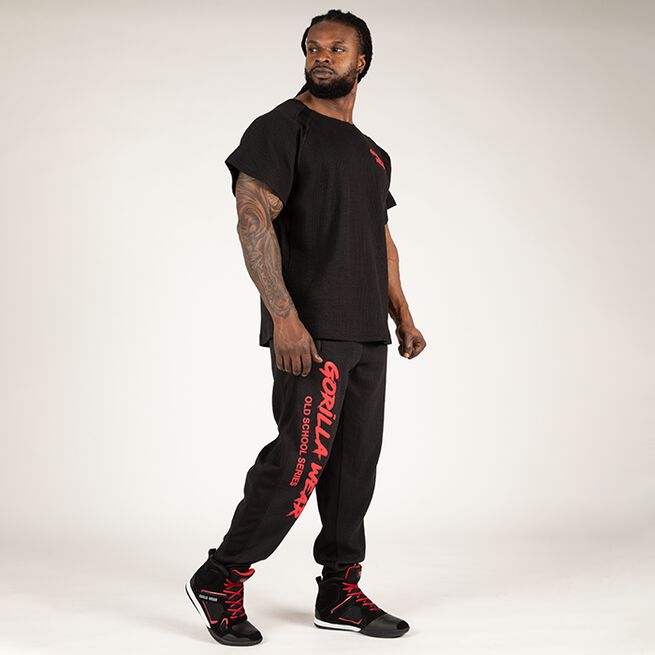 Gorilla Wear Augustine Old School Work Out Top, Black/Red
