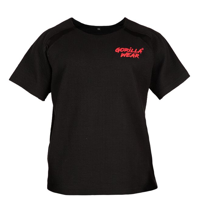 Gorilla Wear Augustine Old School Work Out Top, Black/Red