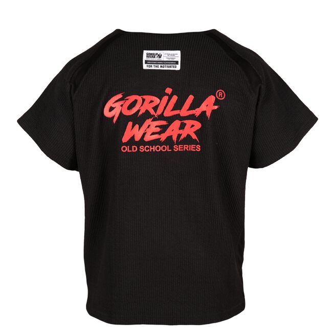 Gorilla Wear Augustine Old School Work Out Top, Black/Red