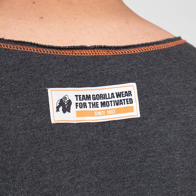 Gorilla Wear Wallace Workout Top, Grey/Orange