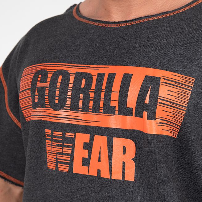 Gorilla Wear Wallace Workout Top, Grey/Orange