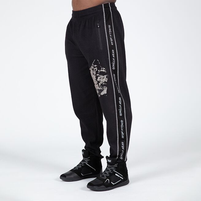 Gorilla Wear Buffalo Old School Workout Pants, Black/Grey