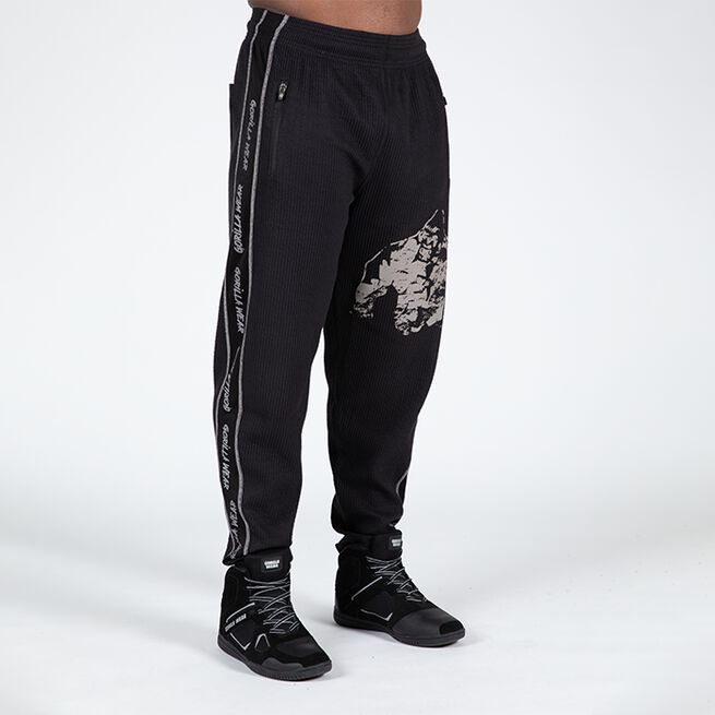 Gorilla Wear Buffalo Old School Workout Pants, Black/Grey