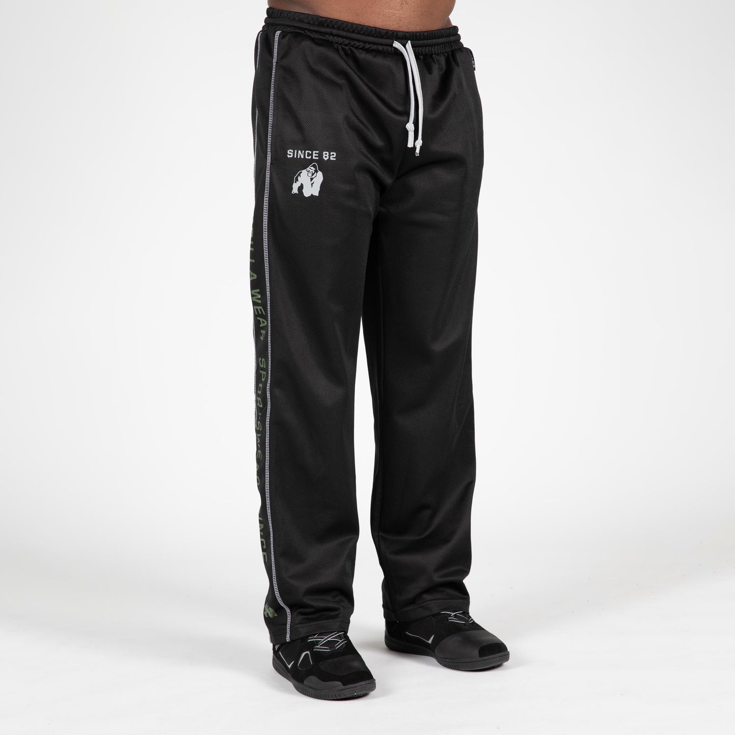Gorilla Wear Functional Mesh Pants, Black/White