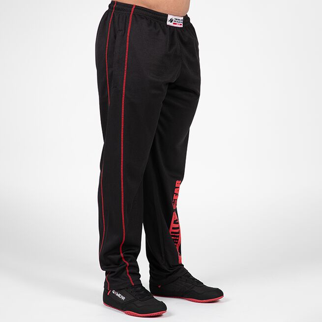 Gorilla Wear Wallace Mesh Pants, Black/Red