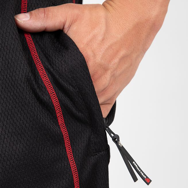 Gorilla Wear Wallace Mesh Pants, Black/Red