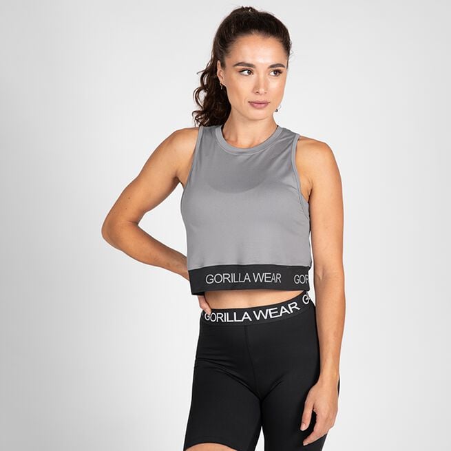 Gorilla Wear Colby Cropped Tank Top, Grey
