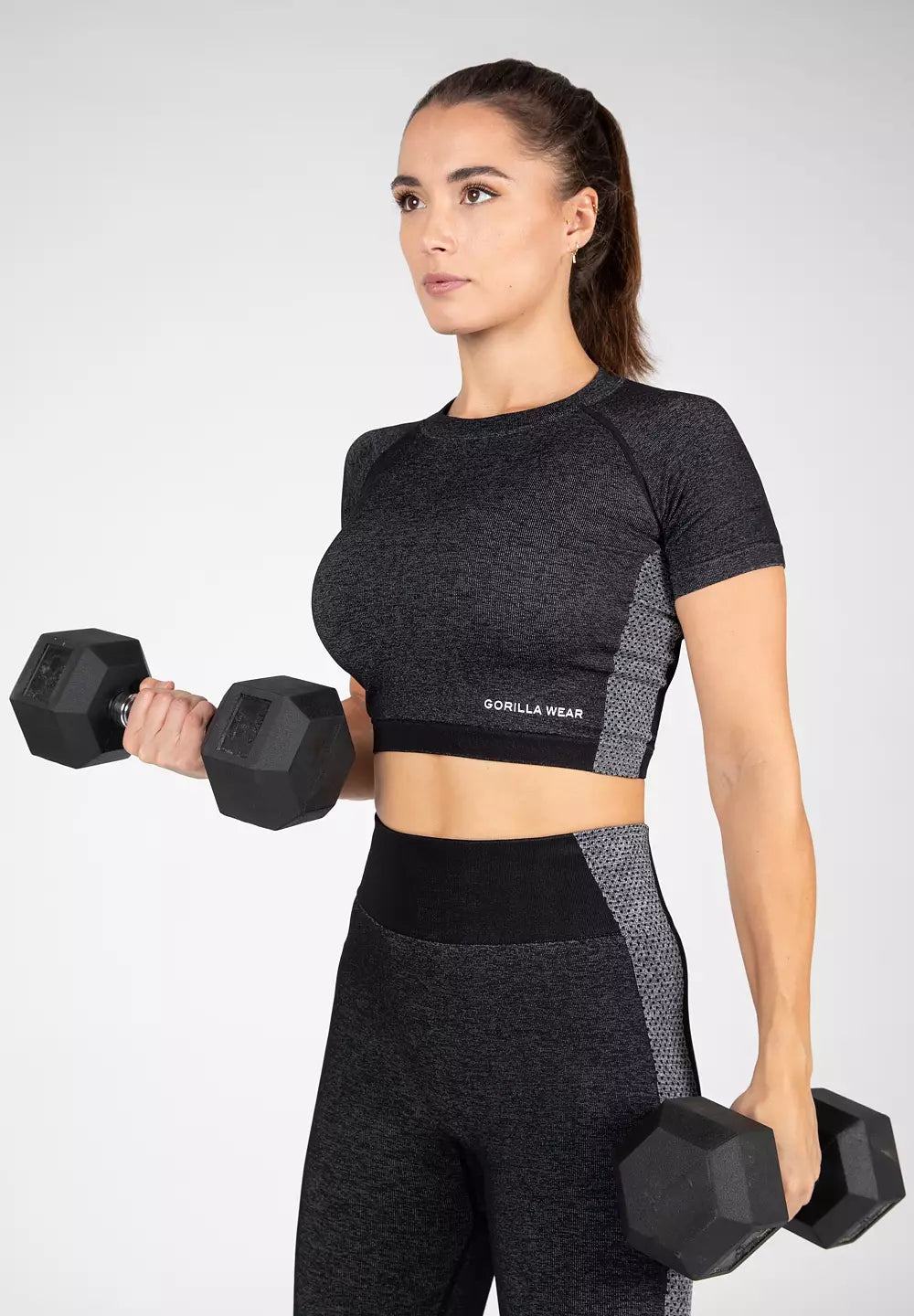 Gorilla Wear Selah Seamless Crop Top, Black