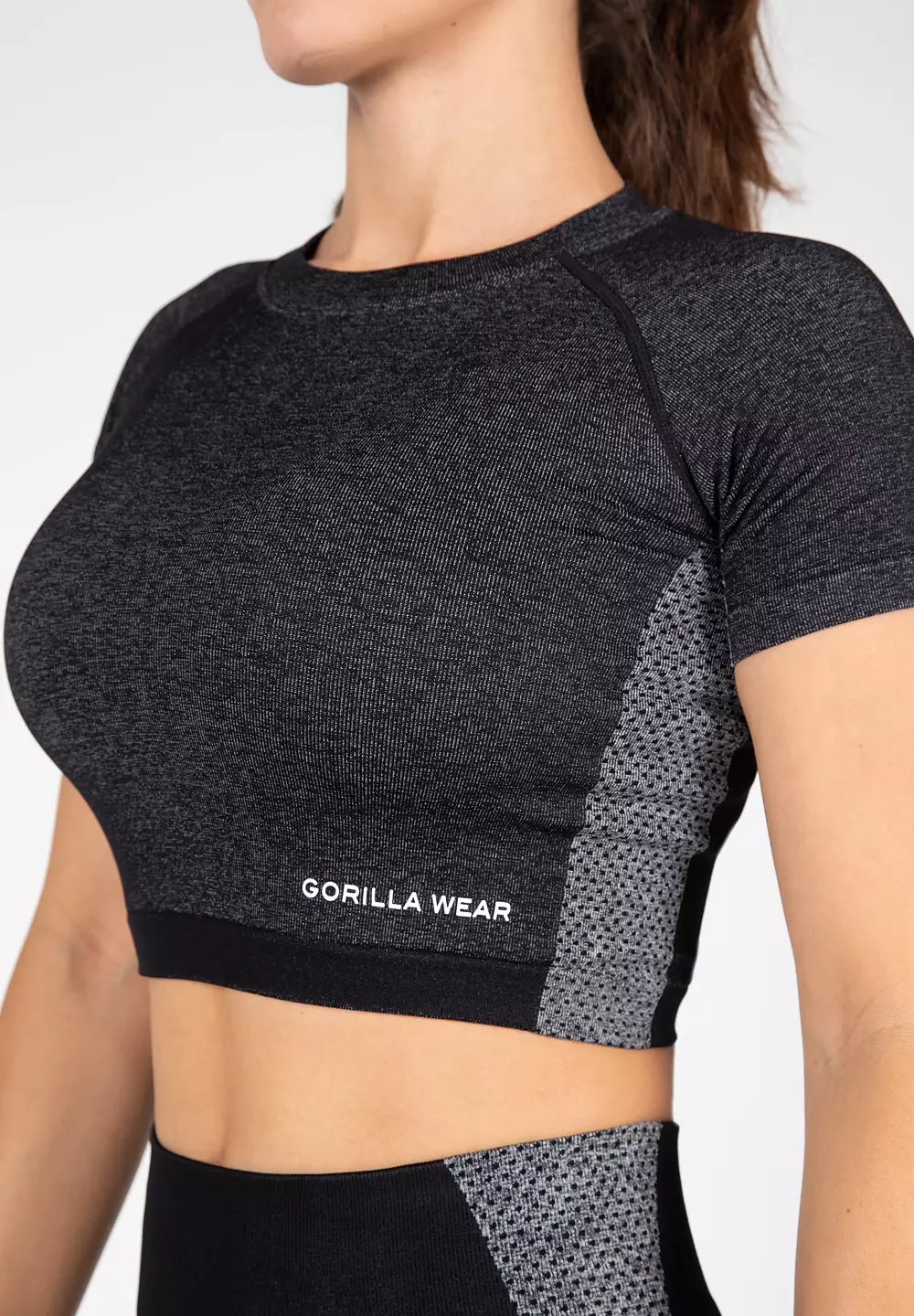 Gorilla Wear Selah Seamless Crop Top, Black