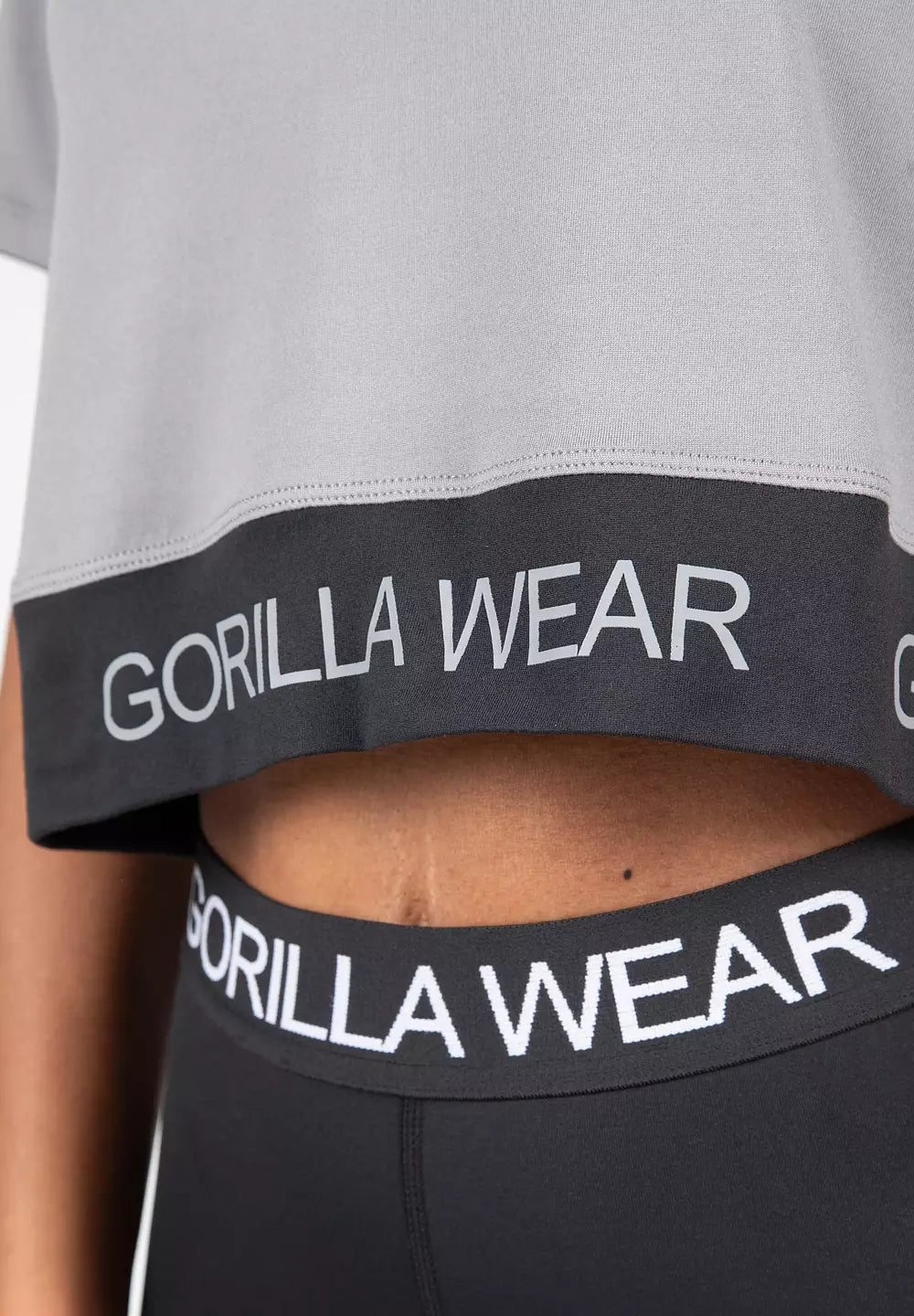Gorilla Wear Colby Cropped T-Shirt, Grey
