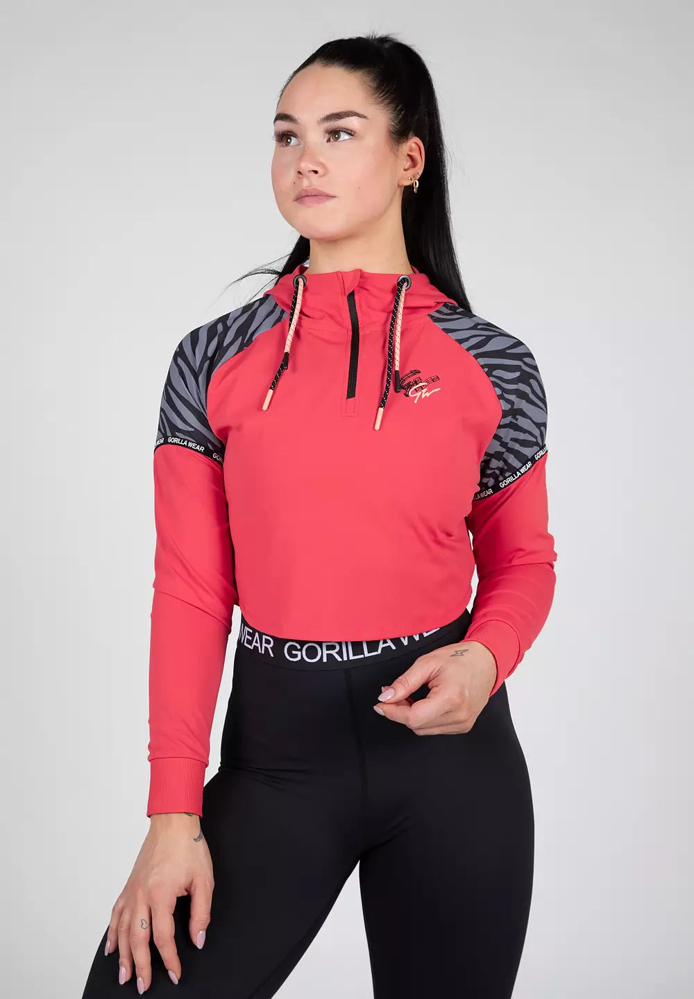 Gorilla Wear Zion Cropped Hoodie, Red