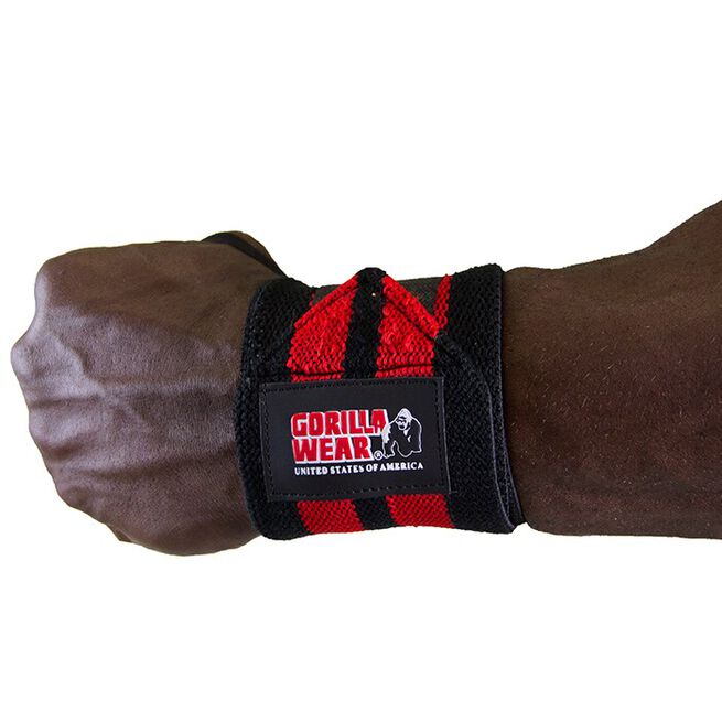 Gorilla Wear Wrist Wraps Pro, Black/Red