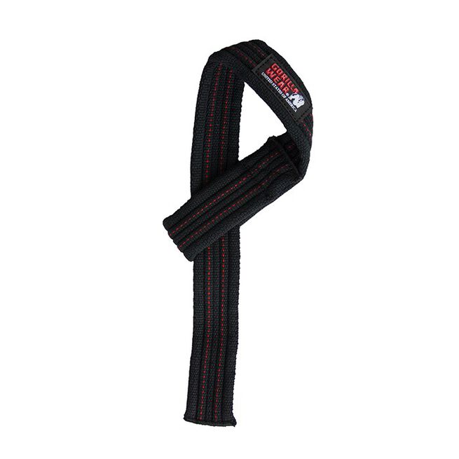 Gorilla Wear Hardcore Lifting Straps, Black/Red