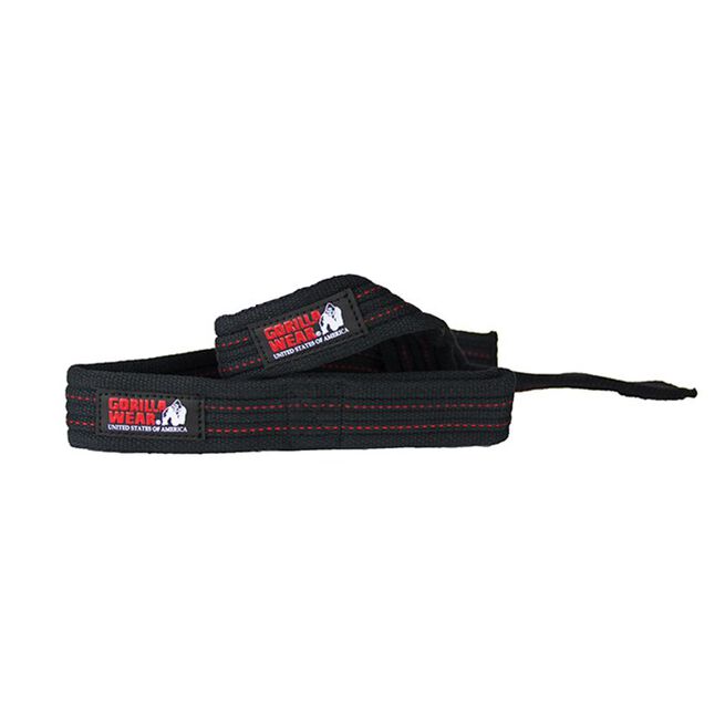 Gorilla Wear Hardcore Lifting Straps, Black/Red