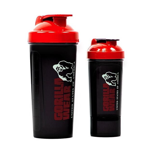 Gorilla Wear Shaker XXL 1000 ml, Black/Red