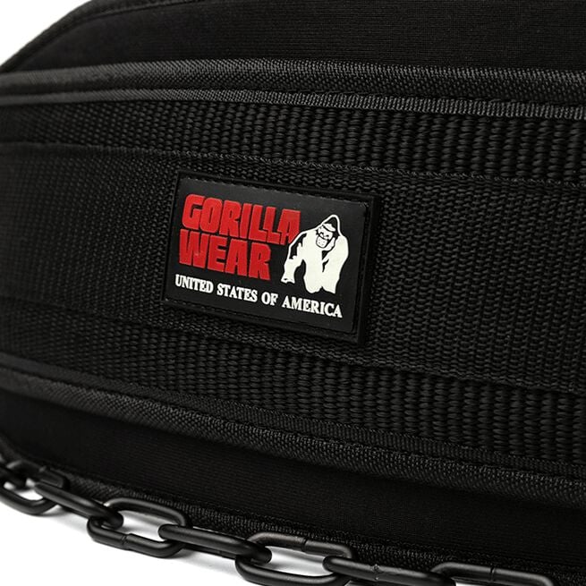 SLUT I LAGER! Gorilla Wear Nylon Dip Belt, Svart