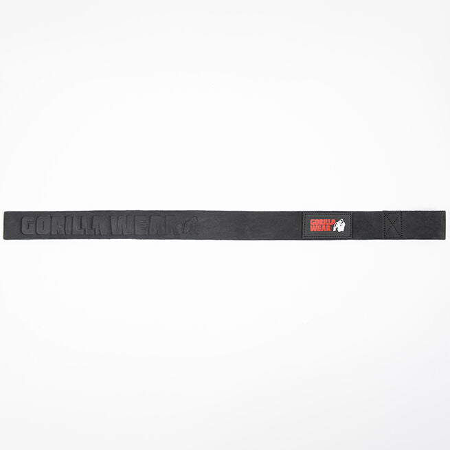 Gorilla Wear Leather Lifting Straps, Black