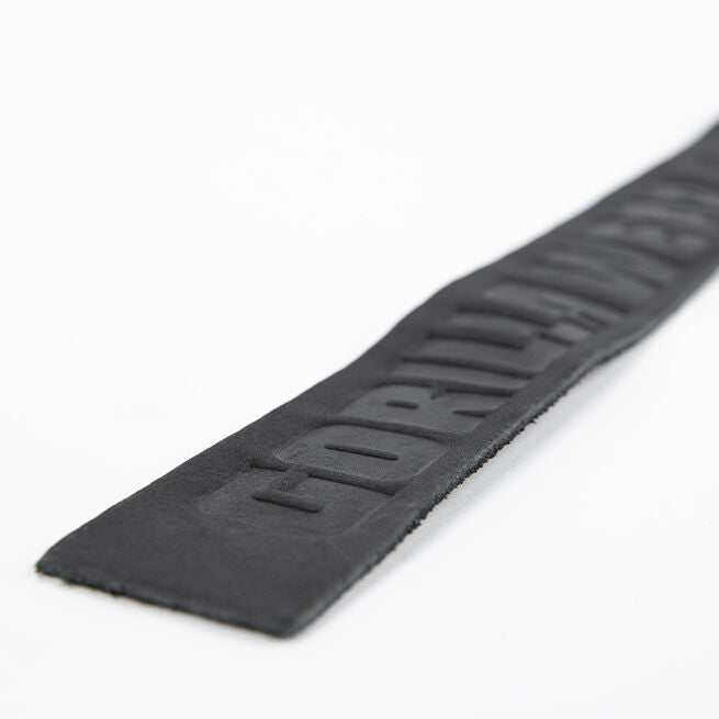 Gorilla Wear Leather Lifting Straps, Black