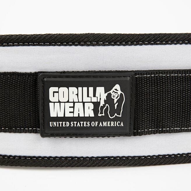 Gorilla Wear 4 Inch Women's Lifting Belt, Black/White