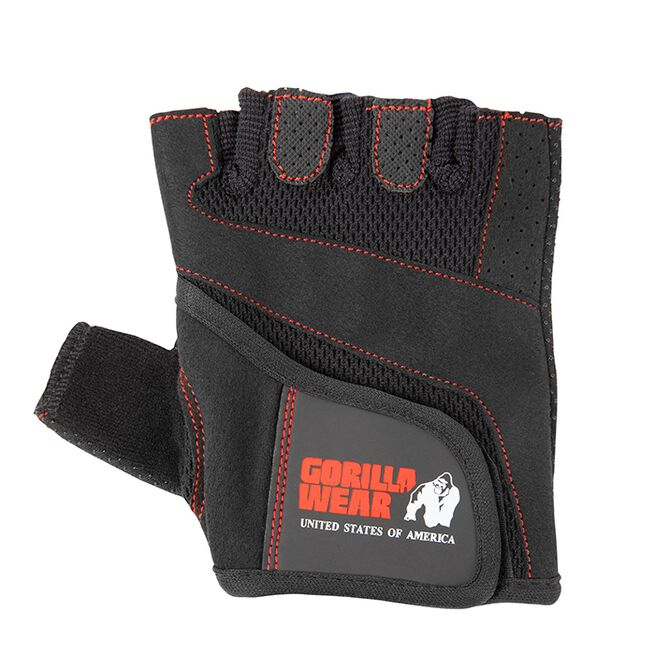 Gorilla Wear Women's Fitness Gloves, Black/Red