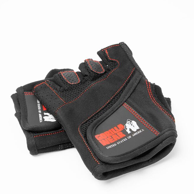 Gorilla Wear Women's Fitness Gloves, Black/Red