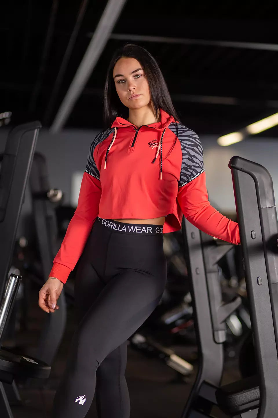 Gorilla Wear Zion Cropped Hoodie, Red