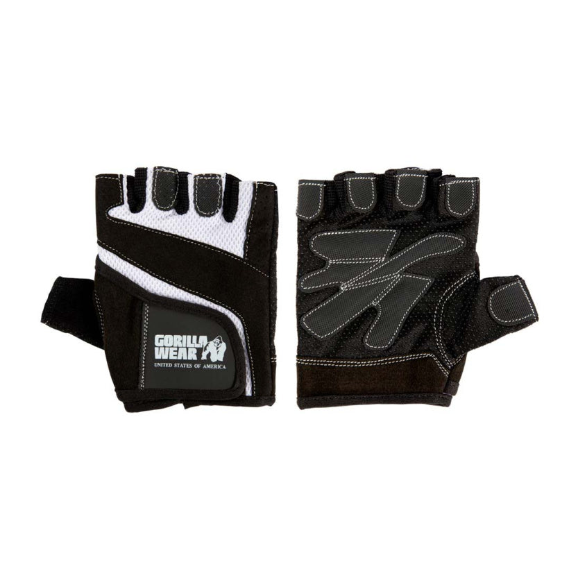 Gorilla Wear Women's Fitness Gloves, Black/White