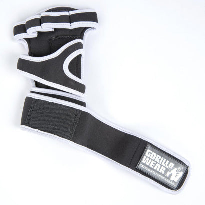 Gorilla Wear Yuma Weightlifting Workout Gloves, Black/White