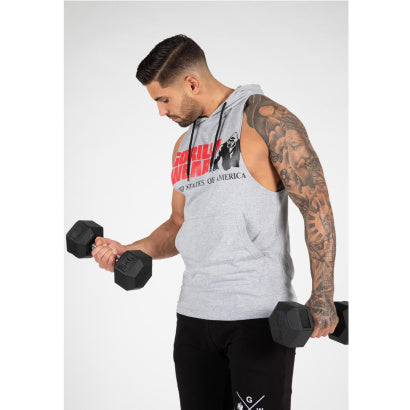 Gorilla Wear Rogers Hooded Tank Top, Grey Melange