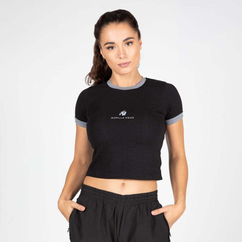 Gorilla Wear New Orleans Cropped T-Shirt, Black