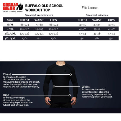 Gorilla Wear Buffalo Old School Workout Top, Black/Grey