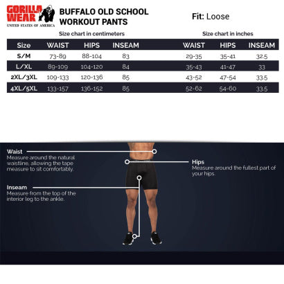 Gorilla Wear Buffalo Old School Workout Pants Black/Red