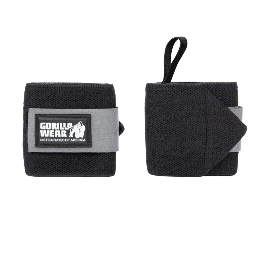 Gorilla Wear Wrist Wraps Basic, Black/Grey