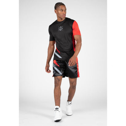 Gorilla Wear Hornell T-Shirt, Black/Red