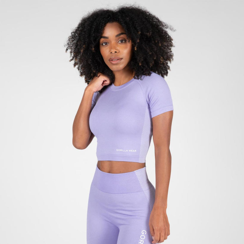 Gorilla Wear Selah Seamless Crop Top, Lilac