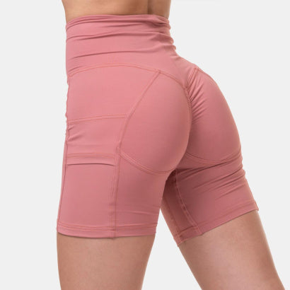 NEBBIA Fit Smart Biker Shorts, Old Rose