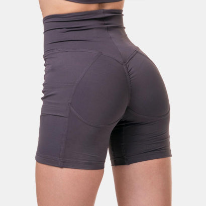 NEBBIA Fit Smart Biker Shorts, Marron