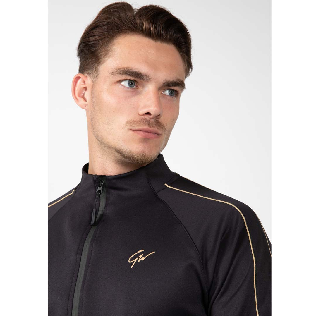 Gorilla Wear Wenden Track Jacket, Black/Gold