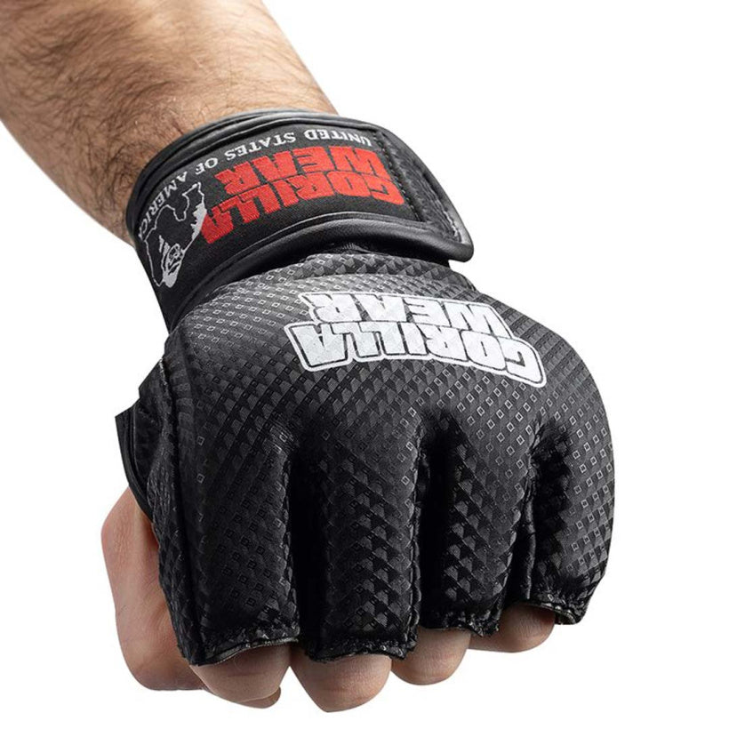 Gorilla Wear Berea MMA Gloves (without thumb), Black/White