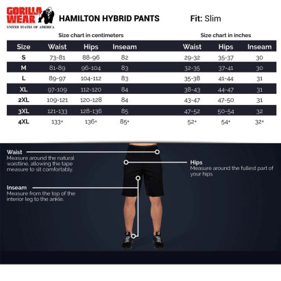 Gorilla Wear Hamilton Hybrid Pants, Black