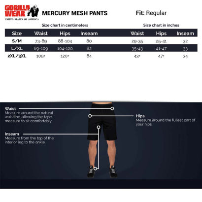 Gorilla Wear Mercury Mesh Pants, Army Green/Black
