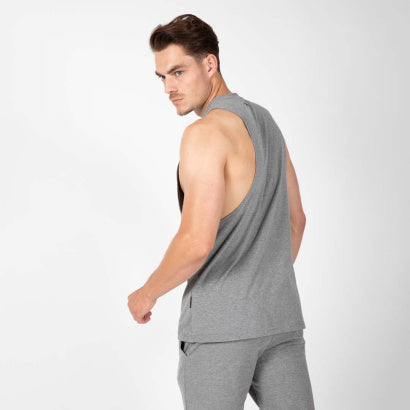 Gorilla Wear Cisco Drop Armhole Tank Top, Grey/Black