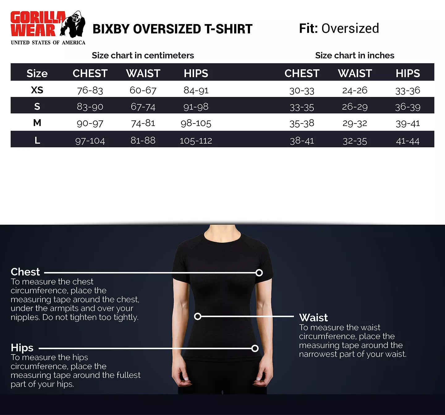 Gorilla Wear Bixby Oversized T-Shirt, Black